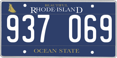 RI license plate 937069