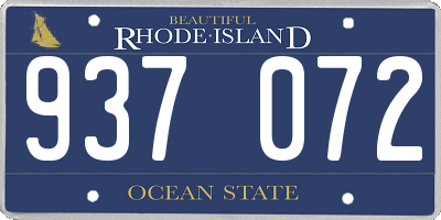 RI license plate 937072