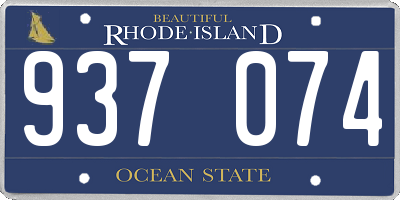 RI license plate 937074