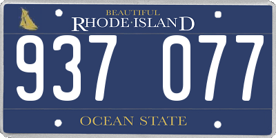 RI license plate 937077