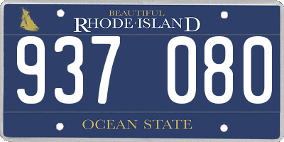 RI license plate 937080