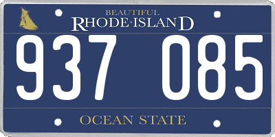 RI license plate 937085