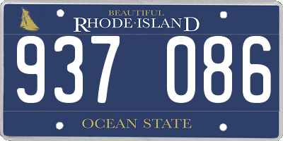 RI license plate 937086