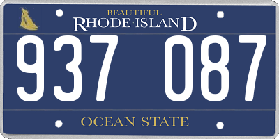 RI license plate 937087