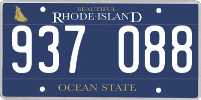 RI license plate 937088