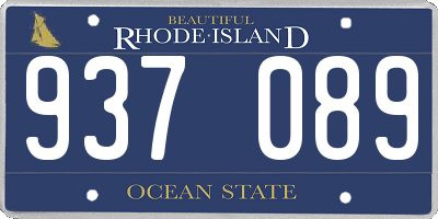 RI license plate 937089
