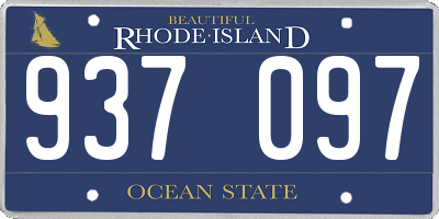 RI license plate 937097