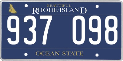 RI license plate 937098
