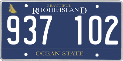 RI license plate 937102