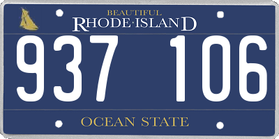 RI license plate 937106
