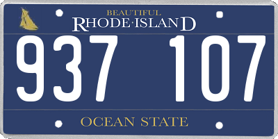 RI license plate 937107