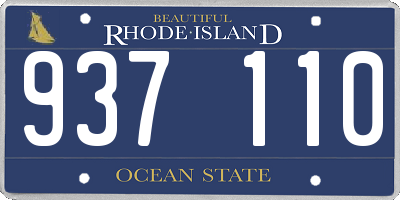 RI license plate 937110