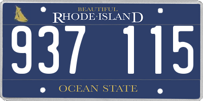 RI license plate 937115