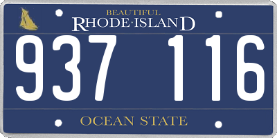 RI license plate 937116