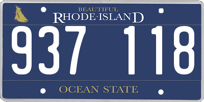 RI license plate 937118