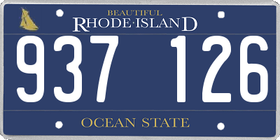 RI license plate 937126