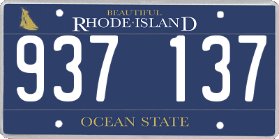 RI license plate 937137