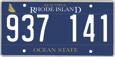 RI license plate 937141
