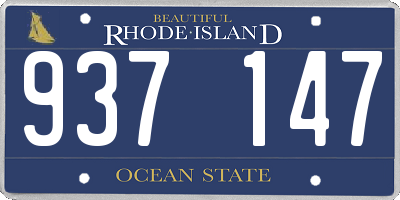 RI license plate 937147