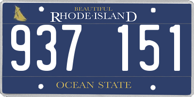 RI license plate 937151
