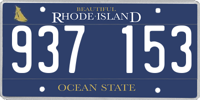 RI license plate 937153