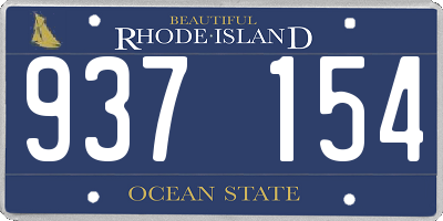RI license plate 937154