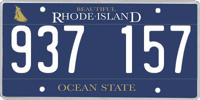 RI license plate 937157