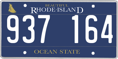 RI license plate 937164