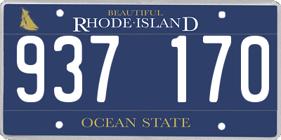 RI license plate 937170