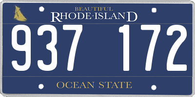 RI license plate 937172