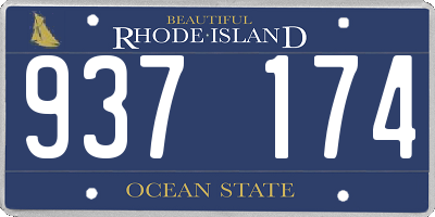 RI license plate 937174