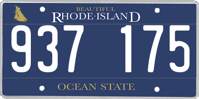 RI license plate 937175