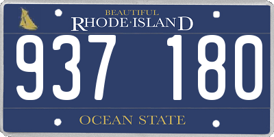 RI license plate 937180