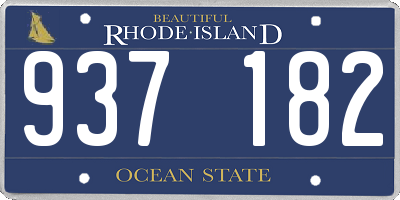 RI license plate 937182