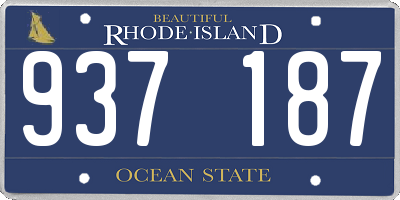 RI license plate 937187