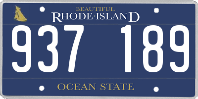RI license plate 937189