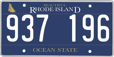 RI license plate 937196