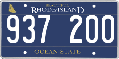 RI license plate 937200