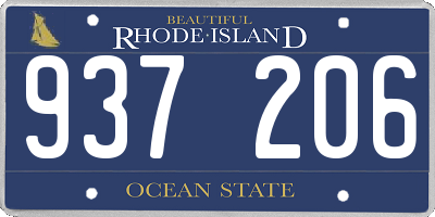 RI license plate 937206