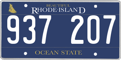 RI license plate 937207