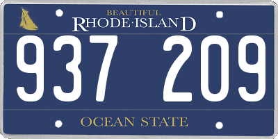 RI license plate 937209