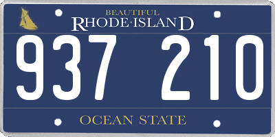 RI license plate 937210