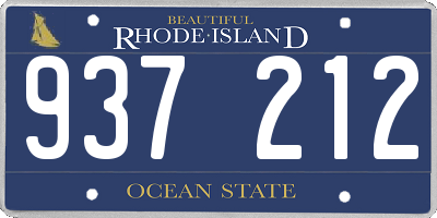 RI license plate 937212