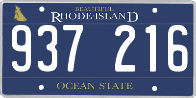RI license plate 937216