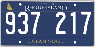 RI license plate 937217