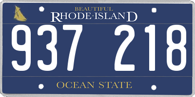 RI license plate 937218