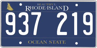 RI license plate 937219