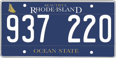 RI license plate 937220