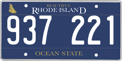 RI license plate 937221