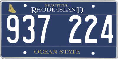 RI license plate 937224